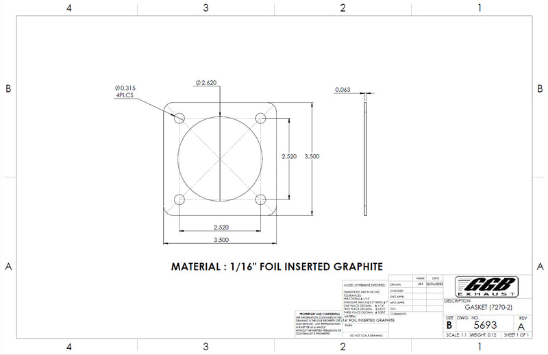 GGB KRX Exhaust Flange Gasket